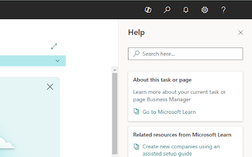 Business Central Help Pane and spa container class  from Chrome web store to be run with OffiDocs Chromium online