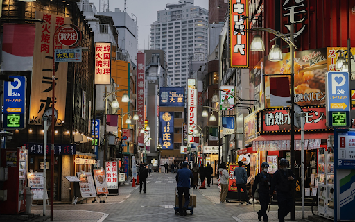 Bustling street  from Chrome web store to be run with OffiDocs Chromium online