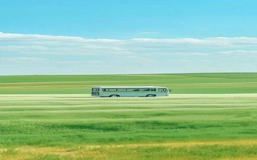 Bus traveling in a field Wallpaper  from Chrome web store to be run with OffiDocs Chromium online