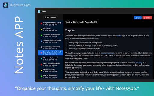 Butterfree Dash Smart New Tab  from Chrome web store to be run with OffiDocs Chromium online