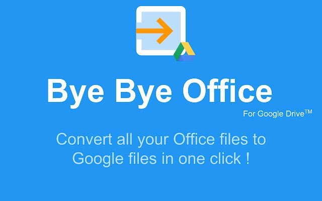 Bye Bye Office de la boutique en ligne Chrome doit être exécuté avec OffiDocs Chromium en ligne