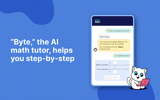 BytelearnAI Math Tutor  from Chrome web store to be run with OffiDocs Chromium online
