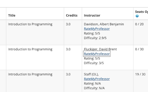 Byui Professor Ratings  from Chrome web store to be run with OffiDocs Chromium online