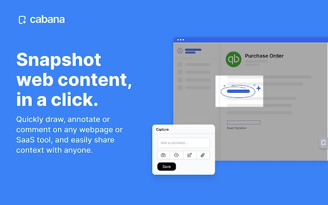 Cabana: Screenshot  comment on any website  from Chrome web store to be run with OffiDocs Chromium online