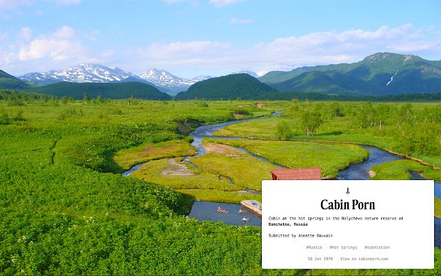 Cabin Porn New Tab Page  from Chrome web store to be run with OffiDocs Chromium online