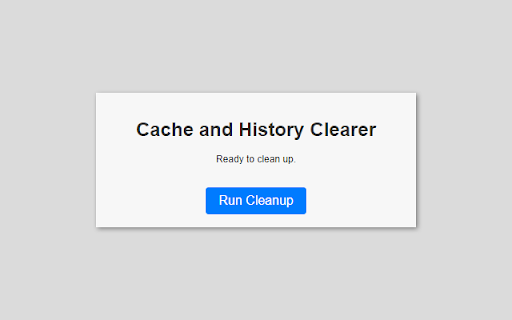 Cache and History Clearer  from Chrome web store to be run with OffiDocs Chromium online Cache and History Clearer  from Chrome web store to be run with OffiDocs Chromium online