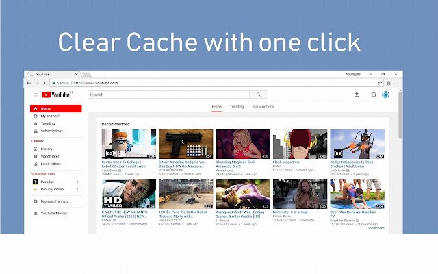 CacheCleaner mula sa Chrome web store na tatakbo sa OffiDocs Chromium online