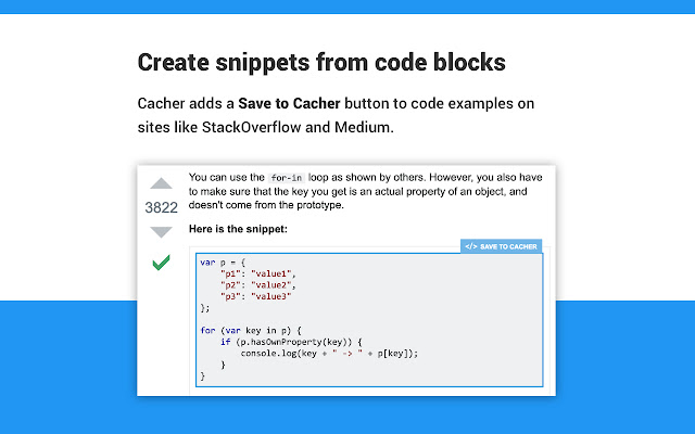 Cacher dari toko web Chrome untuk dijalankan dengan OffiDocs Chromium online