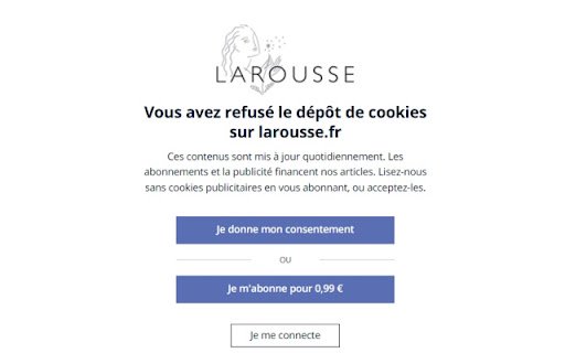 Cacheur de cookies Larousse from Chrome web store to be run with OffiDocs Chromium online Cacheur de cookies Larousse from Chrome web store to be run with OffiDocs Chromium online