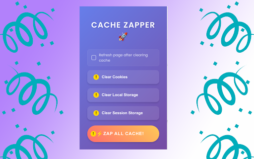 Cache Zapper  from Chrome web store to be run with OffiDocs Chromium online
