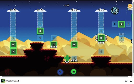 Cactu Sama 2 Game Help the cactus cross the desert safely!  from Chrome web store to be run with OffiDocs Chromium online