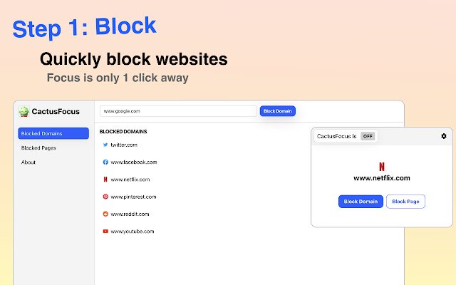 CactusFocus из интернет-магазина Chrome будет работать с OffiDocs Chromium онлайн