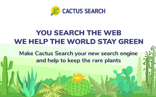 Cactus Search dari kedai web Chrome untuk dijalankan dengan OffiDocs Chromium dalam talian