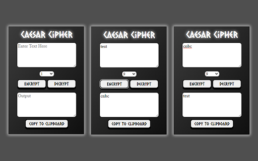 Caesar Cipher  from Chrome web store to be run with OffiDocs Chromium online