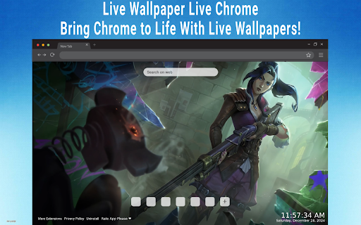 Caitlyn Kiramman Arcane Live Wallpaper  from Chrome web store to be run with OffiDocs Chromium online
