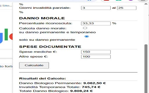 Calcolatore Danno Biologico Lieve (IT) from Chrome web store to be run with OffiDocs Chromium online Calcolatore Danno Biologico Lieve (IT) from Chrome web store to be run with OffiDocs Chromium online