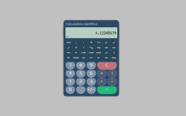 Calculadora Científica  from Chrome web store to be run with OffiDocs Chromium online