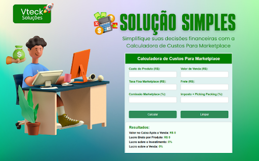 Calculadora de Custos Marketplace  from Chrome web store to be run with OffiDocs Chromium online