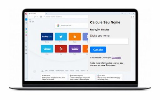 Calculadora Numerologica de Nome Simples  from Chrome web store to be run with OffiDocs Chromium online