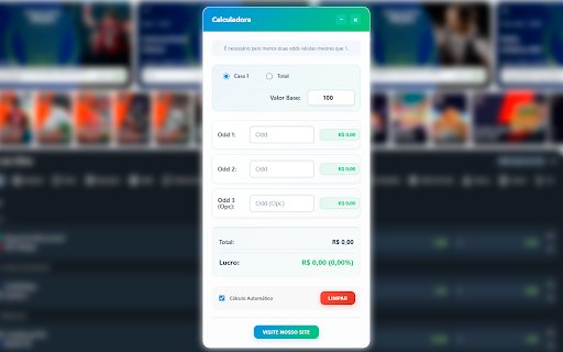 Calculadora Surebet (Dutching) Surenext  from Chrome web store to be run with OffiDocs Chromium online