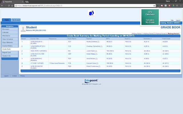 Calculate My Grade  from Chrome web store to be run with OffiDocs Chromium online