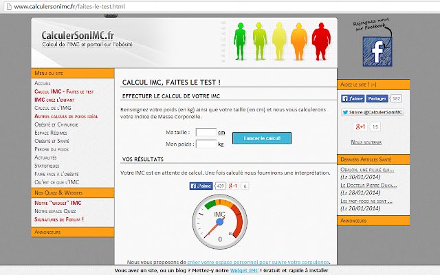 Calcul de lIMC (Indice de Masse Corporelle) from Chrome web store to be run with OffiDocs Chromium online Calcul de lIMC (Indice de Masse Corporelle) from Chrome web store to be run with OffiDocs Chromium online