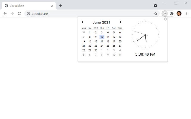 Calendar Clock de la boutique en ligne Chrome à exécuter avec OffiDocs Chromium en ligne