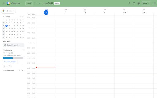 Calendar Current Week  from Chrome web store to be run with OffiDocs Chromium online