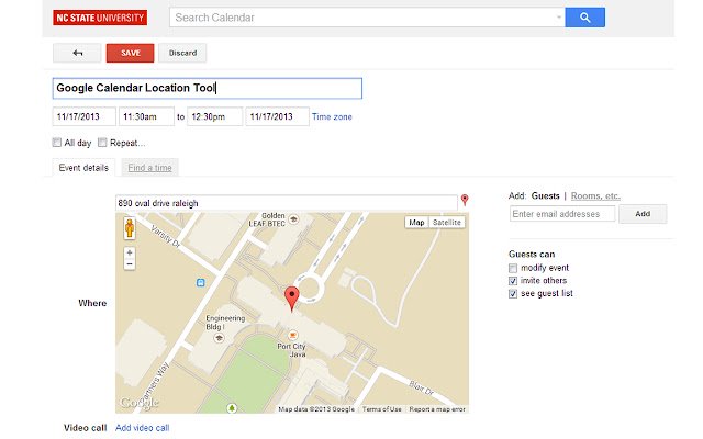 Calendar Location Helper  from Chrome web store to be run with OffiDocs Chromium online