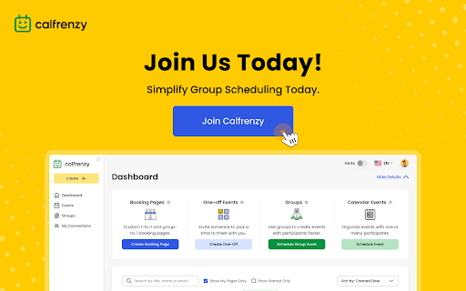 Calfrenzy Free Online Appointment Scheduling Software  from Chrome web store to be run with OffiDocs Chromium online