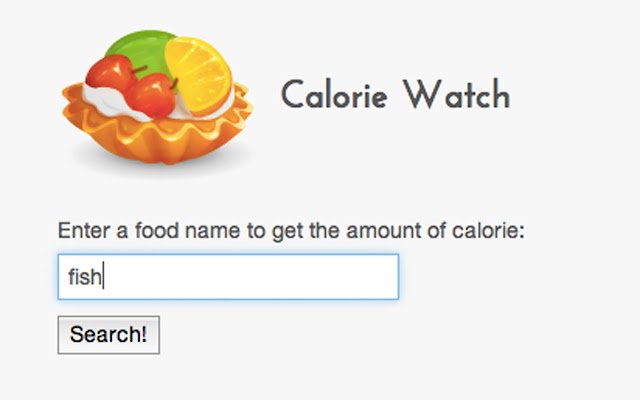 OffiDocs Chromium 온라인에서 실행되는 Chrome 웹 스토어의 Calorie Watch