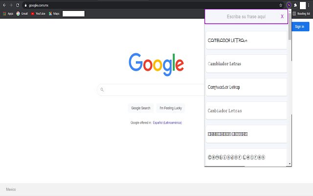 Cambiador De Letras ᐈ #1 Generador De Letras van de Chrome-webwinkel die wordt uitgevoerd met OffiDocs Chromium online