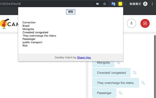 CamCatch  from Chrome web store to be run with OffiDocs Chromium online
