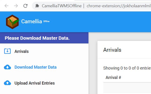 CamelliaTWMSOffline vanuit de Chrome-webwinkel om te gebruiken met OffiDocs Chromium online
