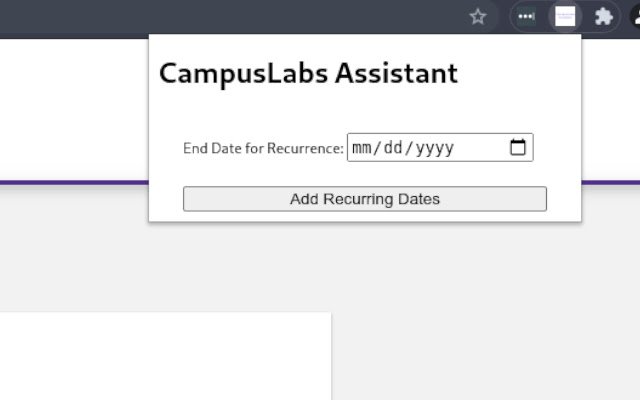 ผู้ช่วย CampusLabs จาก Chrome เว็บสโตร์จะทำงานด้วย OffiDocs Chromium ทางออนไลน์