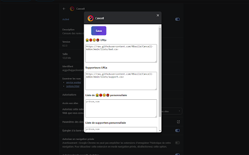 Cancell  from Chrome web store to be run with OffiDocs Chromium online