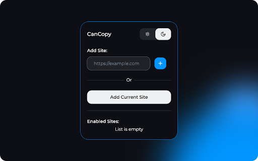 CanCopy  from Chrome web store to be run with OffiDocs Chromium online