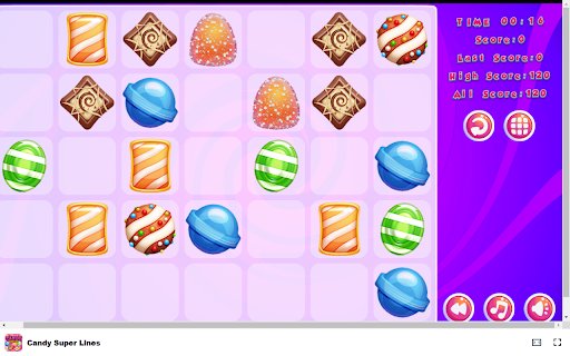 Candy Super Lines Game  from Chrome web store to be run with OffiDocs Chromium online