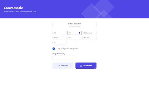 Canvamatic  from Chrome web store to be run with OffiDocs Chromium online