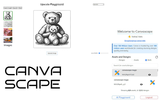 CanvasCape  from Chrome web store to be run with OffiDocs Chromium online