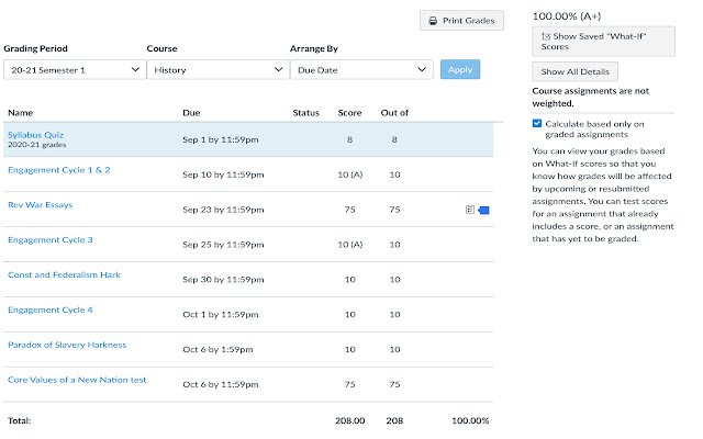 CanvasGrade  from Chrome web store to be run with OffiDocs Chromium online