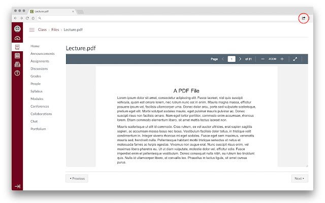 Canvas PDF Window  from Chrome web store to be run with OffiDocs Chromium online