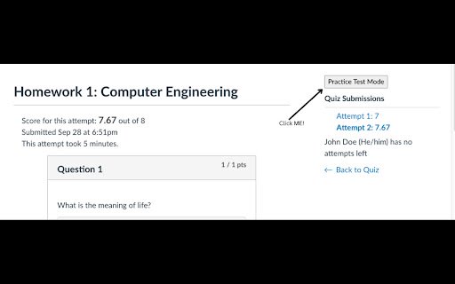 Canvas Practice Test  from Chrome web store to be run with OffiDocs Chromium online