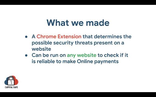 CapitalSafe  from Chrome web store to be run with OffiDocs Chromium online