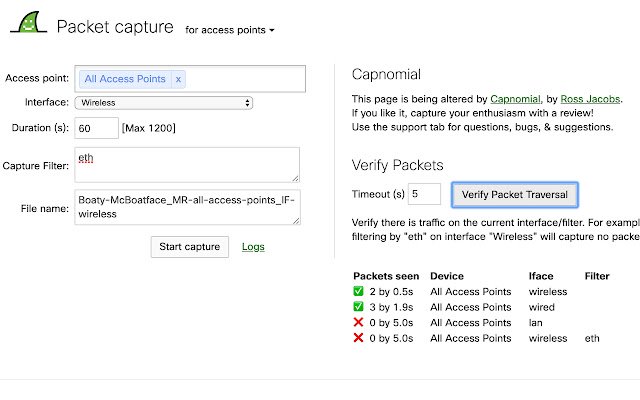Capnomial Test  from Chrome web store to be run with OffiDocs Chromium online