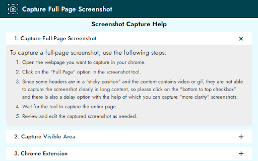 Capture Full Page Screenshot  from Chrome web store to be run with OffiDocs Chromium online