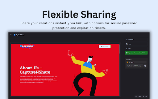 CaptureNShare: Capture, Record, Edit  Share  from Chrome web store to be run with OffiDocs Chromium online