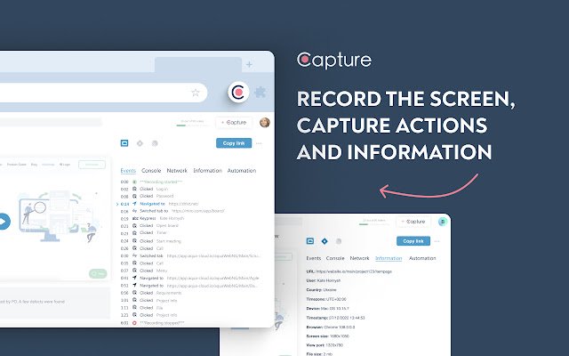 Capture: Screen recording  sharing  from Chrome web store to be run with OffiDocs Chromium online