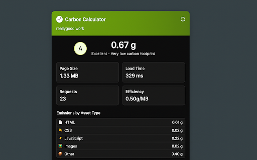 Carbon Footprint Calculator  from Chrome web store to be run with OffiDocs Chromium online