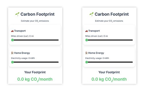 Carbon Footprint Calculator  from Chrome web store to be run with OffiDocs Chromium online